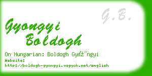 gyongyi boldogh business card